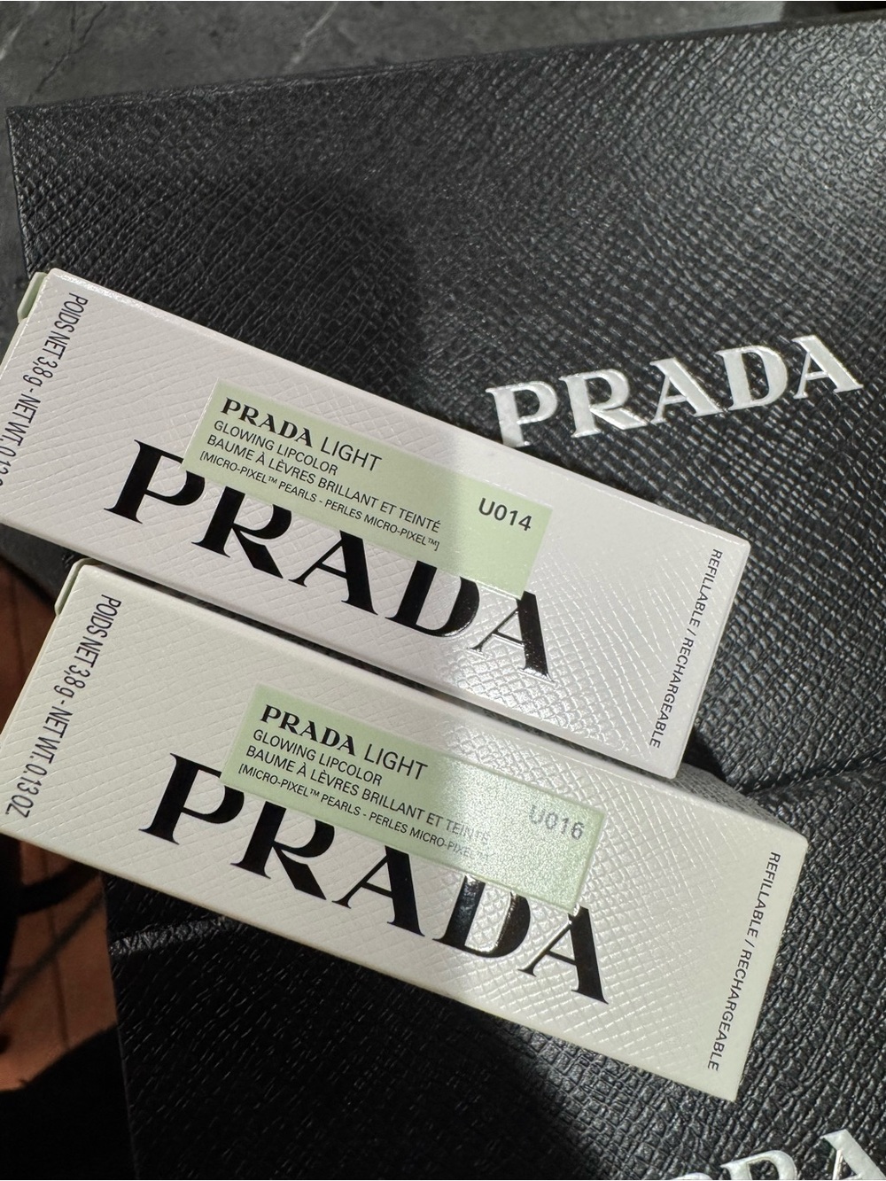 PRADA BEAUTY Light Glowing Lip oil stick (BUNDLE OF 2)